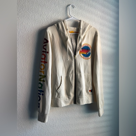 Malibu zip up aviator nation vintage white shade - Picture 2 of 9
